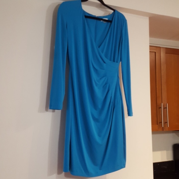 Calvin Klein Dresses & Skirts - Teal Calvin Klein 12 draped dress